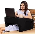 Frido Lap Desk Pillow | Portable Computer Table & Laptop Lap Desk for Sofa, Bed, Floor | Ergonomic Gaming Desk Table with Arm Rest | Work Desk Accessories for Reading, Gaming, Studying | Black Colour