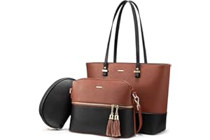 LOVEVOOK Borsa Donna Set Tracolla Spalla Borse a Mano Grande Progettista Medio Grande 3 Pezzi Tote Crossbody Clutch