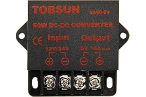 VOLRANTISE DC 12V/24V to 5V 10A Converter - Voltage Regulator Step Down Buck Converter Power Supply Transformer (12V/24V to 5V 10A)
