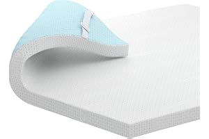 CHUN YI 3 inch Thick Single Memory Foam Mattress Topper With Anti-Slip Ventilated Hypoallergic Bamboo Cover, Soft Flexible Memory Foam Design For Pressure Relieving(7.5cm,90x190cm)