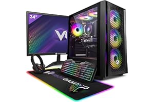 Vibox V-12 Gaming PC Bundle • AMD Ryzen 5 5500 4.2GHz • Nvidia RTX 3050 6GB • 16GB RAM • 1TB SSD • Windows 11 • 23" Monitor • WiFi