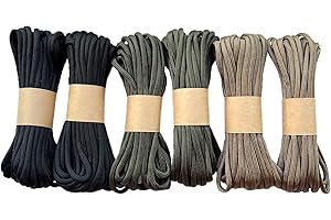 EdcX Paracord 4 mm, 20+ Couleurs Militaires (15 m, 30 m, 50 m, 100 m, 300 m) | Idéal pour l'artisanat, Le Camping | Corde 100% Nylon 4 mm | Cordon 550 Type III