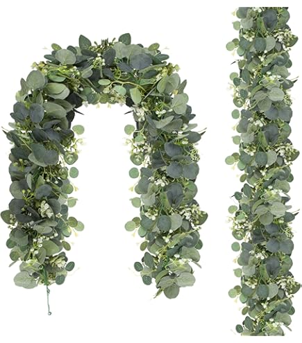 Künstliche Eukalyptus Girlande 2x1,8m - Efeu Deko Für Hochzeit, Garten & Indoor