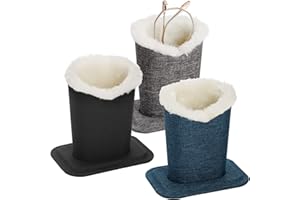 ZOOFOX 3 Pack Plüsch gefüttert Brillenhalter, Stoff Brillenständer für Schreibtische, Nachttische