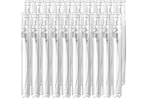 WOOWAIR 25 pezzi atomizzatore di vetro profumo ricaricabile, 10 ml mini flacone spray vuoto trasparente spray spray spray profumo ricaricabile piccolo portatile flacone spray viaggio profumo e oli dispenser