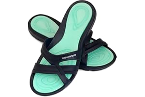 Aqua Speed - Set - Bathing slippers PANAMA + microfibre towel | Ladies | Shower sandals | Bathing slippers