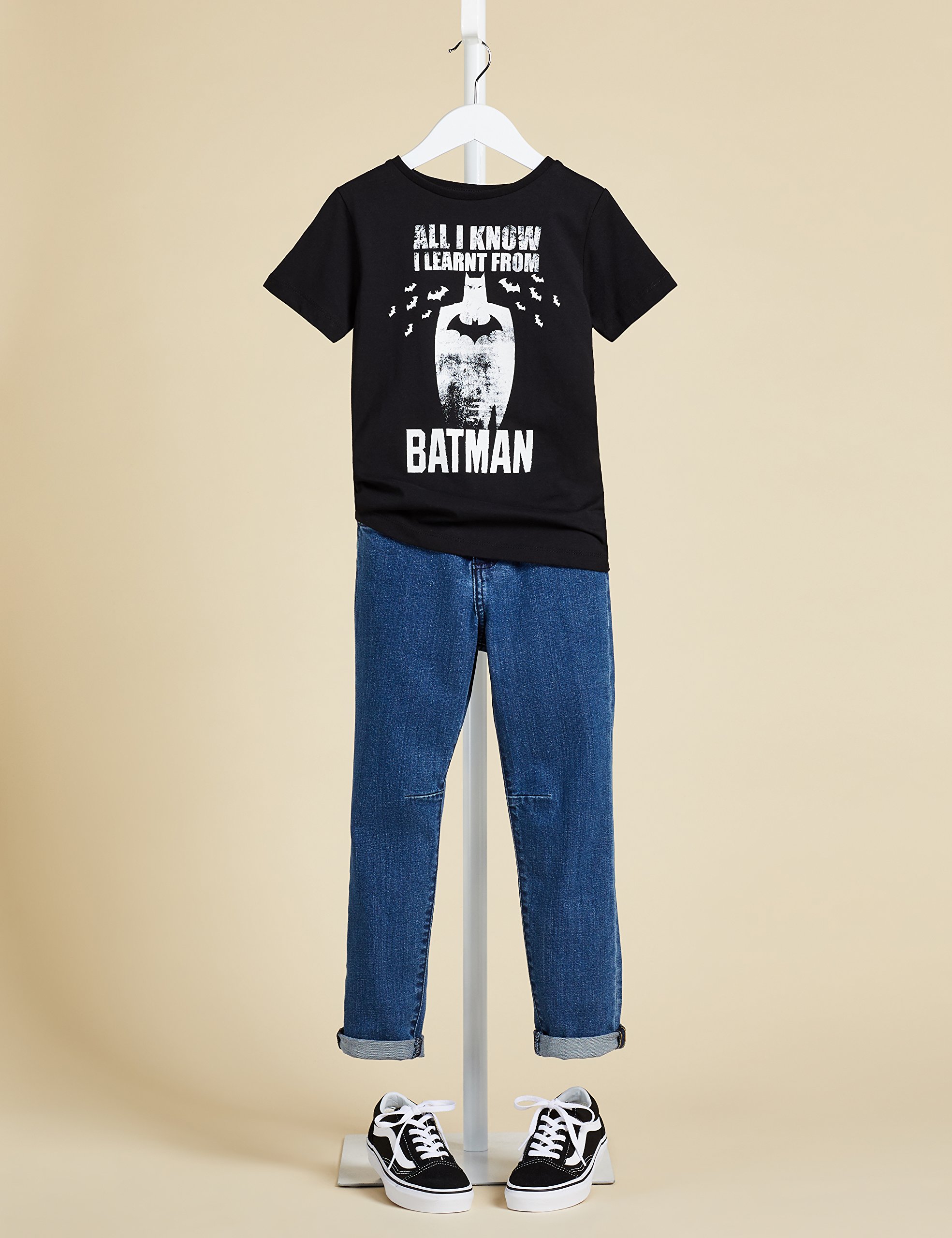 RED-WAGON-Batman-Jungen-T-Shirt-mit-Slogan