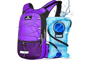 Zounich Hydration Backpack, Breathable Running Backpack with 3L Water Bladder, Large Capacity Hiking Rucksack Outdoors Hydration Bag Pack Perfect for Cycling Camping Fitness Climbing Fits Men & Women