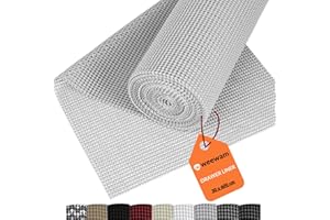 Tappetino Antiscivolo, Rivestimento per Cassetti Cucina, Weewam 30 x 600 cm (XXL) Rotolo Antiscivolo EVA non Adesivo, Fodera Protezione Mobili Armadio Ripiani Bicchieri Scarpiera – Grigio Chiaro