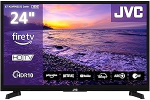 JVC Fernseher 24 Zoll Fire TV HD-Ready Smart TV HDR Fernseher mit Alexa Sprachsteuerung und Triple Tuner, LED TV LT-24VRH3555 (2026)