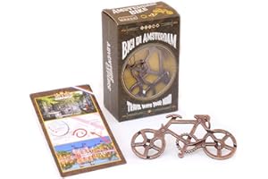 LOGICA GIOCHI Logica Puzzles Art. Amsterdam Bike - Metal Brain Teaser - Difficulty 3/6 Hard - Cast Puzzle - Travellers Collection