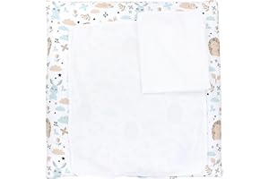 TupTam Materassino per Fasciatoio con 2 Stuoie a Spugna ANK019, Riccio/Coniglio/Blu, 75 x 80 cm