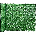 GoldCister Artificial Leaf Screening, Expanding Trellis Fence Roll With Ivy Leaves, UV Fade Protected Privacy Hedging Wall Landscaping Garden Fence Balcony Screen 3(L) X0.5(W) m