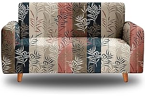 HOSIMA Nuovo Nordico Copridivano 1/2/3/4 posti elasticizzato Fodera copridivano angolare con penisola tre posti Lavabile copridivano fiore foglia fantasia moderno Copri divano