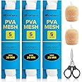 Realure 3 Pcs Fishing Pva Mesh Refill - 25/37/44mm Wide Pva Mesh Bag - Fast Melt Water Soluble - Precise Feeding