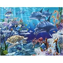 SHEGZHUC Diamond Painting 5D Fai Da Te – Quadro Mosaico Con Perline Quadrate “Veliero Al Chiaro Di Luna” 40x50cm - 3