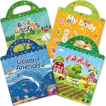 KRYMSON 2 Libri Da Colorare Ad Acqua Per Bambini - Animali E Oceano Con 2 Pennelli - Pittura Magica Educativa E Riutilizzabile