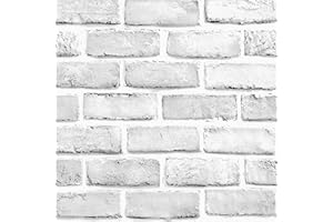 AMIGO Carta da Parati Autoadesiva 44.5x300cm Impermeabile e Rimovibile a Stampa Mattone Grigio per Soggiorni, Camere da Letto e Uffici