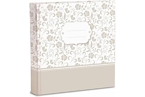 MARELI Álbum de fotos 31x31 80 páginas en cartulina intercaladas con pergamino para proteger las fotos cubierta de papel impreso con acabado plastificado mate, negro y beige