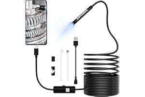 5,5 mm USB Endoskop pancellent 2 w 1, wodoodporna kamera inspekcyjna z 6 diodami LED i półsztywnym kablem wężowym 3,5 m, adapter USB do telefonu z systemem Android, tabletu (poziom początkowy)
