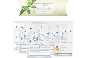 Lovabear 6 Bustine Corredino Neonato – Sacchetti, Buste Ospedale Nascita, Chiusura con Cursore Ermetico GripLock, 6pz Trasparenti Porta Primo Cambio Vestiti Borsa Parto, Bimbo