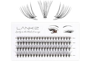 ‎LANKIZ LANKIZ Einzelne Wimpern 20D 0.07 C Curl 8-14mm Falsche Wimpern Extensions für Wimpernverlängerung, 80 Pcs Cluster Lashes DIY Künstliche Wimpern Einzeln Fake Lashes zu Hause