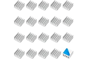 Tunejoy Kühlkörper Aluminium Heatsink mit Thermoklebeband für PC Laptop Transistor Halbleiter Elektronischer Komponenten 9x9x4 mm 20 Stück