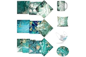 ‎LUCKIGUCK LUCKIGUCK Infusible Transfer Ink Sheets 10 Stück/Set Marble, Unschmelzbare Transfer-Tintenblätter 11.5 x 30.5 cm, Farb- und Mustertransferfolie (Marble2, 30.5 * 30.5cm)