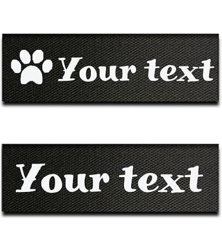 Personalisierte Namens-Patches Für Hundegeschirr – Reflektierend, 15×4 Cm, 2 Austauschbare Etiketten
