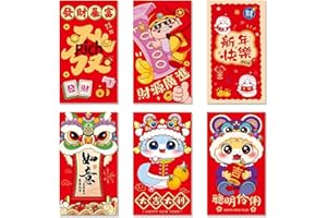 DRTRU 72 Pcs Chinese New Year Red Envelopes,Red Pocket Envelopes Snake, 2025 Chinese Red Packets, Lucky Money Envelopes, Lai See Packets, Hong Bao for Chinese Lunar New Year, Wedding, Birthday