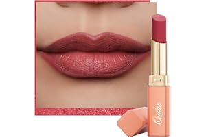 Oulac Pintalabios Permanente Soft Mate Melocotón - Larga duración Labial rico y nutritivo Labiales, Acabado Cremoso Mate, Barra de labios de alta pigmentación, Fórmula Vegana Red Velvet (Y06)
