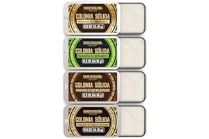 Viking Revolution Paquete de 4 colonias para hombre, perfume sólido de 0.5 onzas con vainilla especiada, tabaco dulce, majestuoso Oud, bergamota, bálsamo de cera de viaje