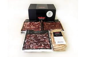 andreu - Cestas de navidad Gourmet con embutidos de bellota y jamón ibérico de bellota - Lotes Navidad 2023 (Lote Degustación