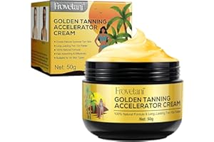 QLIGES Tanning Accelerator Cream, 50g Long Lasting Sunbed Cream, Effective in Sun-Beds & Outdoor Sun Rapid Tanning Cream, Achieve a Natural Tan with Natural Ingredients