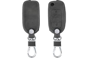 kwmobile Pokrowiec na kluczyki samochodowe kompatybilny z VW Skoda SEAT 3-przyciskowe kluczyki samochodowe - syntetyczna skóra nubukowa Fob osłona - ciemnoszary