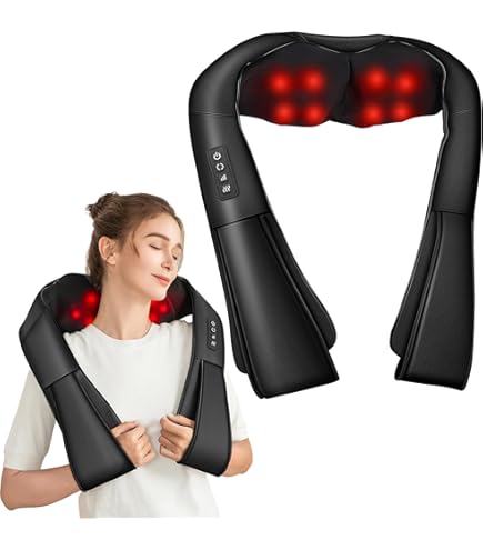 Hangsun Nackenmassagegert Elektrisch Shiatsu Massagegert Nacken Schulter  Rcken mit Wrmefunktion 3 Einstellbaren Geschwindigkeiten 3D-Rotation  Massage fr Haus Und Auto : Amazon.de: Drogerie & Krperpflege