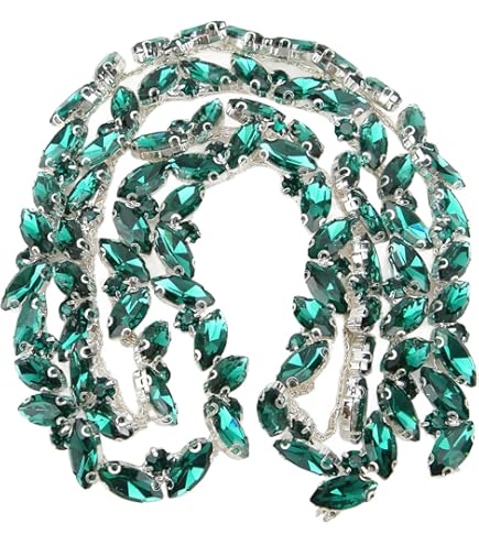 M METERXITY Catena Chiusura Strass Cristallo, 2mm 10