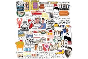 BRAND Friends TV Show Merchandise Fans Stickers for Laptop Water Bottle Luggage Snowboard Bicycle Skateboard Decal for Kids Teens Adult Waterproof Aesthetic Stickers