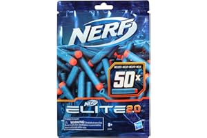 Nerf Elite 2.0 50-Dart Refill Pack - 50 Official Foam Darts - Compatible with All Elite 2.0 Blasters