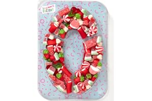 Gommy´s Factory Geburtstag Süßigkeiten Box Nº0 Weingummi Kuchen - Süßigkeiten Kindergeburtstag Lecker und Perfekt Für Jede Feier - Birthday Cake Party Number 500g Candy Box