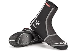 GEWAGE Copriscarpe da bicicletta, unisex, con strisce riflettenti, per mountain bike e bici da strada