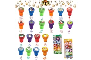 LINYIJOY 20 Stück Stempel Weihnachten, Stempel Weihnachten Kinder Stempel Selbstfärbend Kinderstempel Set, Kinder Selbstfärbend Stempel Weihnachtsstempel für Spiel Spaß Hobby, Bunt