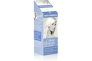 Scott Cornwall Colour Restore Iced Platinum Toner anti cheveux jaunes, usage multiple – Élimine les reflets jaunes pour obtenir un blond platine parfait - Lot de 2 boîtes