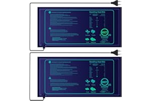 Xiexieni 2 Stück Sämling Heizung Matte, 20 Watt Heizmatte Pflanzen, Zimmergewächshaus Wärmematte für Sämling Germination, Reptil heizmatten, IPX7 Wasserdicht Heizmatte, Sicher und Haltbar, 25x52.5 cm