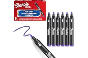 Sharpie Creative Marker Penne per pittura acrilica | Pennarelli a base d'acqua con punta a proiettile | Penne colorate | Materiale scolastico | Colori assortiti | 5 pezzi