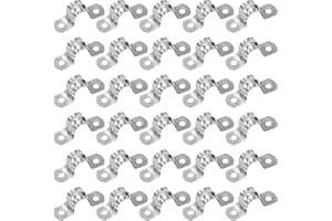 QIMEI-SHOP Abrazaderas Metalicas para Tubos 16mm Abrazadera Tubo en U de Acero Inoxidable 304 para Tubos de Agua Manguera Sujetador 30 Piezas