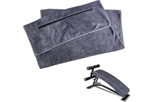 ACTIUSIS Sporthandtuch, Fitness Handtuch mit Reißverschluss Tasche, 120 x 50 cm Gym Handtuch, für Fitnessstudio und Training, Sport, Grau