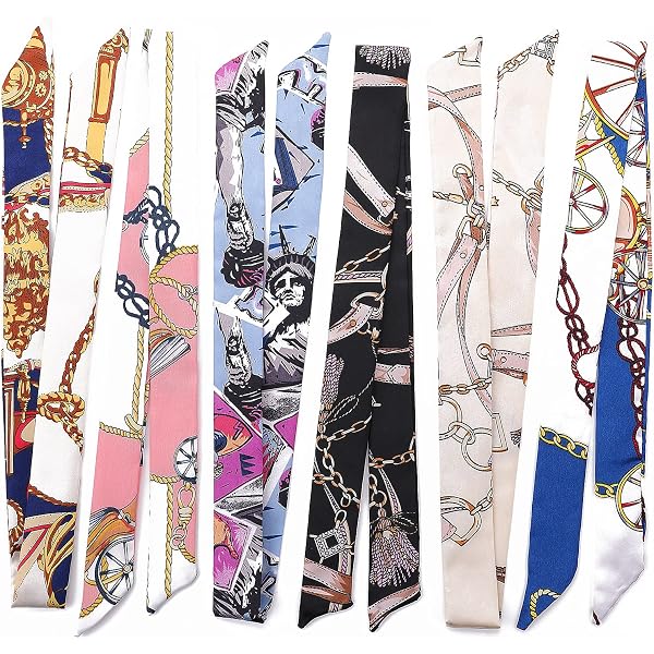 Xanthelle Schals, 8 Foulard Decorativi Donna, Fascia per Capelli da