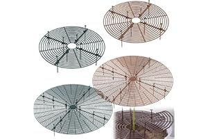 BAIFULAI 4 Stück Blumentopfgitter: Pflanzenschutz Katze Große 52 cm und 28 cm Schneidbares Pflanzenschutz Blumentopf Schutz Blumentopf-Gitter Indoor-Pflanzenblumen-Abdeckungen, Katzensicher