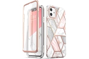 i-Blason Cosmo Series etui do iPhone 11 (wersja 2019), wąskie stylowe etui ochronne na cały korpus z wbudowaną osłoną ekranu, marmur, 6,1''